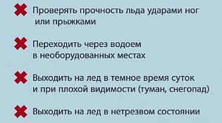 НЕ ИСПЫТЫВАЙТЕ ЛЕД НА ПРОЧНОСТЬ